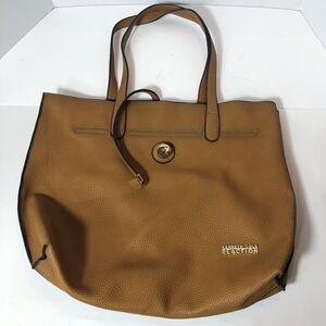 Kenneth Cole Reaction Purse Tote Carry All Women's Large‎ 17.5"x14" Flat Gold B4